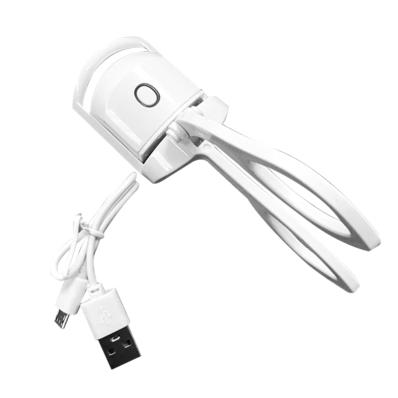 Electric Eyelash Curler Heated Lash Curler USB Rechargeable Makeup Tools for Women - White - Image 4