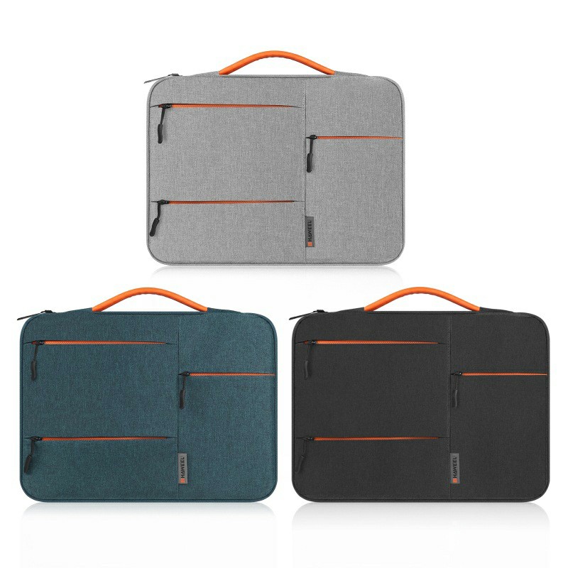 13 inch 360 Degree Protective Laptop Polyester Bag Compatible with 13 Inch Laptop - Grey - Image 2
