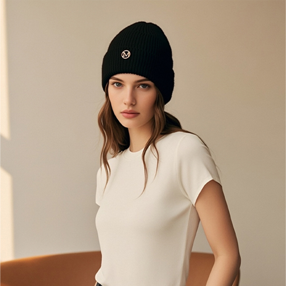 Ladies Women Beanie Hat Warm Fleece Lined R40 Thermal Insulation - Black - Image 2